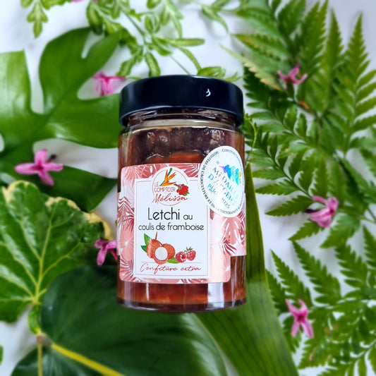 Confiture Extra Letchi Bras canot au coulis de Framboise - Médaille Arg CGA 2025
